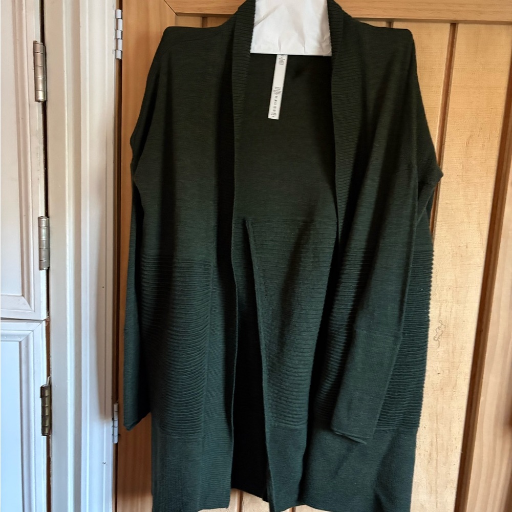 lululemon athletica Open-Front Longline Cardigan - Forest Green